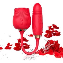 Juguete Para Adultos Dildo Con Rosa Succion Recargable Adult