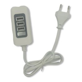 Multi Charger Usb White 3 Puertos Usb 220 V 1 Mt