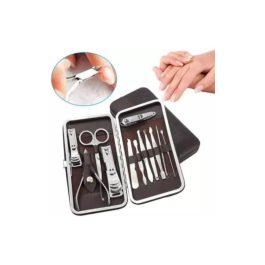 Manicure Pedicure Acero Inoxidable Estuche Set 12 Pcs