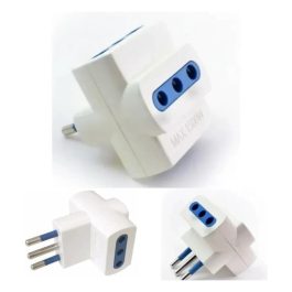 Adaptador Triple Enchufe Blanco Ep-025 250(v) 10(a) 1500(w)